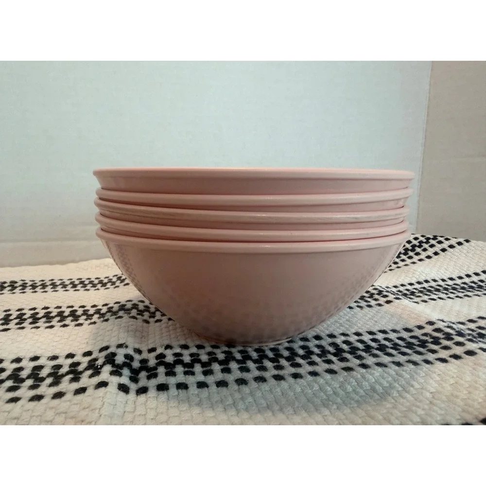 Vintage Pink Mallo-Belle Melmac 413 Bowls Set of 5 Mallory Mid Century MCM